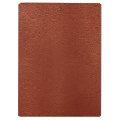 ビジネスエンボスパーソナライズされたブラウンビーガン革 クリップボード (裏面)