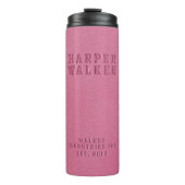 ビジネスエンボスピンクビーガンレザー タンブラー (正面)