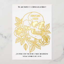 ビジネスオフィスコミュニティのハロウィーン不気味なパーティー 箔招待状