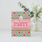 ビジネスオフィスホリデーパーティー招待状テンプレート インビテーションポストカード (スタンド正面)