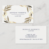ビジネスオリーブ金ゴールドリーフリースプロフェッショナル 名刺 (正面/裏面)