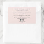 ビジネスオーガニック美しい製品の原料ピンク 長方形シール (バッグ)