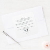 ビジネスオーガニック美しい製品の原材料ホワイト スクエアシール (封筒)