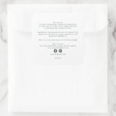 ビジネスオーガニック美しい製品の原材料ホワイト スクエアシール (バッグ)