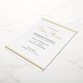 ビジネスオープンハウスクラシックプロフェッショナル金ゴールド 箔招待状 (回転した状態)