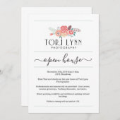 ビジネスオープンハウス招待状|単純右 招待状 (正面/裏面)