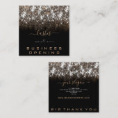 ビジネスオープンラッシュゴールデングリッタースモールビッグ スクエア名刺 (正面/裏面)