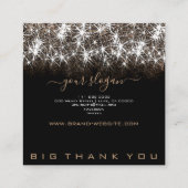 ビジネスオープンラッシュゴールデングリッタースモールビッグ スクエア名刺 (裏面)