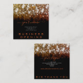 ビジネスオープンルミニウスグリッタースターズトレンディー スクエア名刺 (正面/裏面)