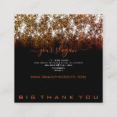 ビジネスオープンルミニウスグリッタースターズトレンディー スクエア名刺 (裏面)