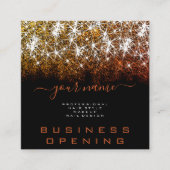 ビジネスオープンルミニウスグリッタースターズトレンディー スクエア名刺 (正面)