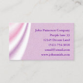 ビジネスカスタマイズカードをドレープする紫の抽象芸術 名刺 (正面)