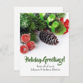 ビジネスカスタマイズクリスマスカード シーズンカード (正面/裏面)