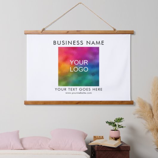 ビジネスカスタマイズロゴの追加文字テンプレート 吊り下げ型タペストリー (寝室)
