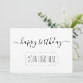 ビジネスカスタマーハッピーバースデーカード – ロゴの追加 サンキューカード (スタンド正面)
