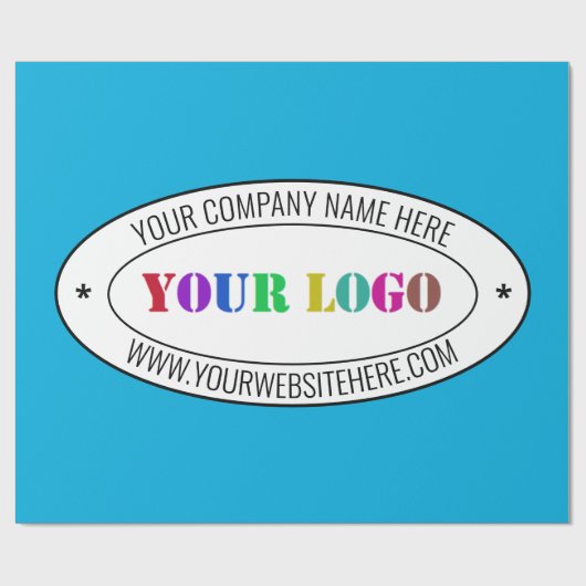 ビジネスカスタムのロゴと文字のラッピング紙 ラッピングペーパー (フラット)