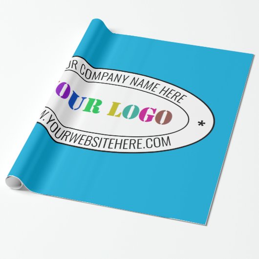 ビジネスカスタムのロゴと文字のラッピング紙 ラッピングペーパー (アンロールド)
