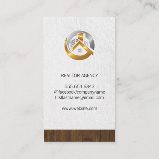 ビジネスカスタムの写真 | モダン実在Estate Logo 名刺 (裏面)