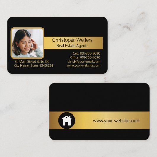 ビジネスカスタムの写真 |実在不動産名刺 名刺 (正面/裏面)