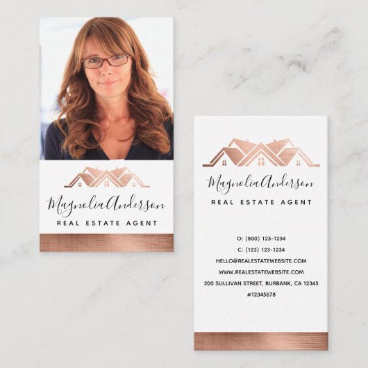 ビジネスカスタムの写真 |実在不動産名刺 名刺 (正面/裏面)