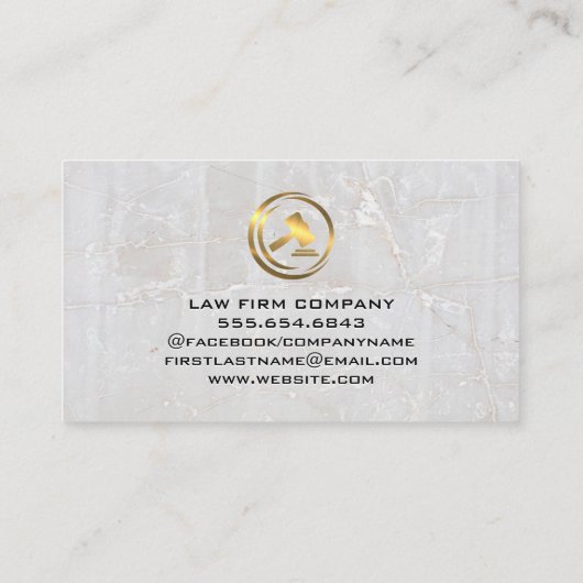 ビジネスカスタムの写真 | 法律ロゴ 名刺 (裏面)