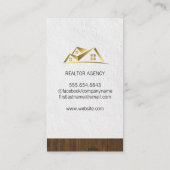 ビジネスカスタムの写真 | 金ゴールド実在ロゴ 名刺 (裏面)