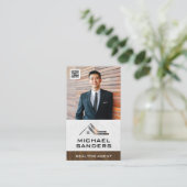 ビジネスカスタムの写真 | QRコードテンプレート 名刺 (スタンド正面)