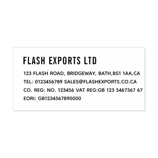 ビジネスカスタムの ラバースタンプ (インプリント)