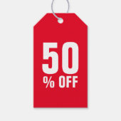 ビジネスカスタムまたはショップ向け50%小売価格ラベル ギフトタグ (正面)