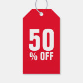 ビジネスカスタムまたはショップ向け50%小売価格ラベル ギフトタグ (裏面)