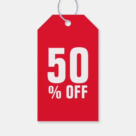 ビジネスカスタムまたはショップ向け50%小売価格ラベル ギフトタグ (裏面)