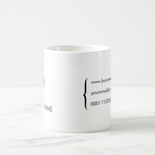 ビジネスカスタムまたはブランドのマグのパーソナライズされたビジネスおよびパーソナライズ コーヒーマグカップ (中央)