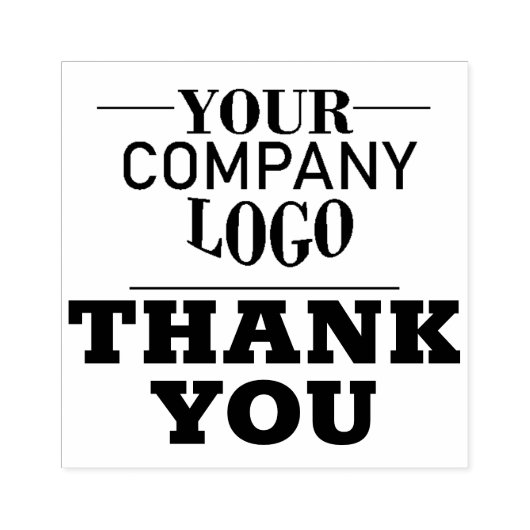 ビジネスカスタムまたは会社に感謝のロゴ ラバースタンプ (インプリント)