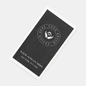 ビジネスカスタムイベント紙ナプキン用のロゴ (コーナー)