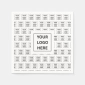 ビジネスカスタムイベント紙ナプキン用のロゴ スタンダードカクテルナプキン (正面)