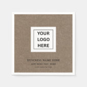 ビジネスカスタムイベント紙ナプキン用のロゴ スタンダードカクテルナプキン (正面)