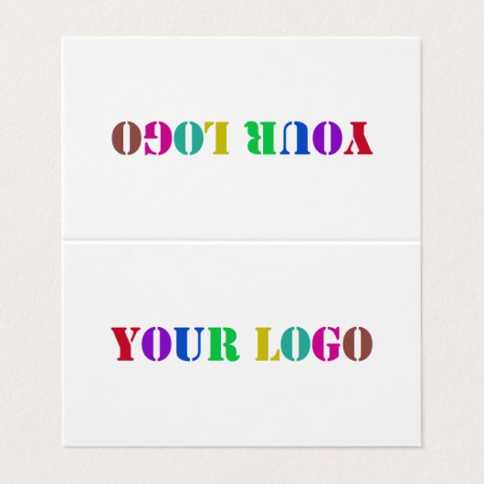 ビジネスカスタムカードのプロモーション用ロゴ 名刺 (外部フラット)