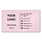 ビジネスカスタムカー文字デザインドマグネットのロゴ マグネット名刺 (正面)