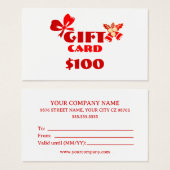 ビジネスカスタムギフトカードクリスマスエド。 (正面&裏面)