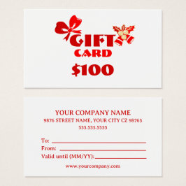 ビジネスカスタムギフトカードクリスマスエド。