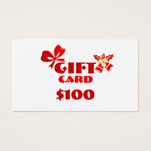 ビジネスカスタムギフトカードクリスマスエド。 (正面)