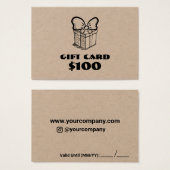 ビジネスカスタムギフトカード (正面&裏面)