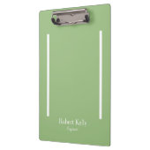 ビジネスカスタムセージの緑と白のライン クリップボード (左)