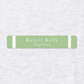 ビジネスカスタムセージの緑と白のライン ラベル (デザイン1)