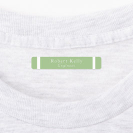 ビジネスカスタムセージの緑と白のライン ラベル