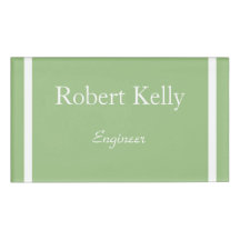 ビジネスカスタムセージの緑と白のライン