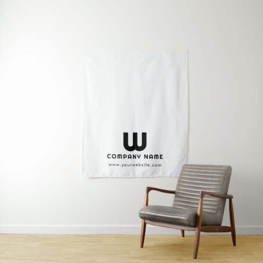 ビジネスカスタムテーブルランナーのバナー白モダン タペストリー (インサイチュ)