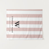 ビジネスカスタムテーブルランナーバナモダンピンク タペストリー (正面(横))