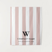 ビジネスカスタムテーブルランナーバナモダンピンク タペストリー (正面)