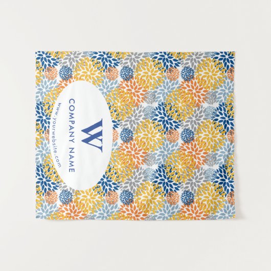 ビジネスカスタムテーブルランナーバナーフローラ タペストリー (正面(横))